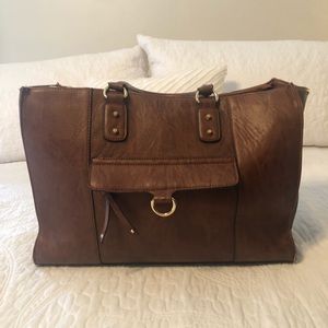 Large brown bag with laptop sleeves